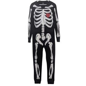 🖤💀 Old Navy Skeleton Pajama with Heart – Size S 💀❤️Pre-owned, EUC